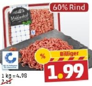 MÜHLENHOF Frisches Hackfleisch, gemischt 1.99 €