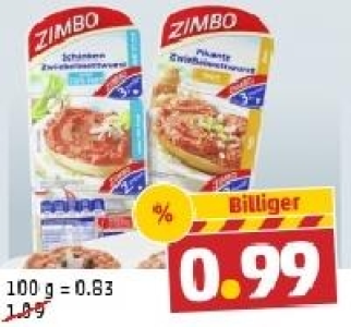 ZIMBO Zwiebelmettwurst 0.99 €