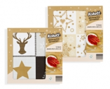 Kokett®12 Weihnachts-Servietten aus Papier