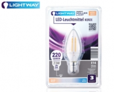 LIGHTWAY®LED-Glasserie-Kerze/-Tropfen, nicht dimmbar