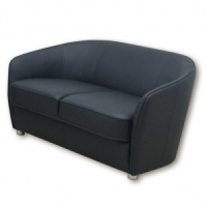 Roller  2-Sitzer Sofa - schwarz - Kunstleder