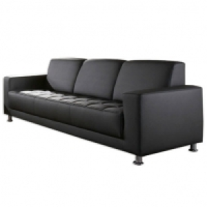 3-Sitzer Sofa - schwarz - Kunstleder 499.99 €