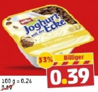 MÜLLER Joghurt mit der Ecke 0.39 €