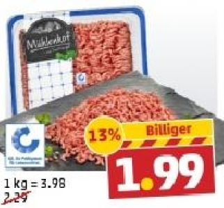 MÜHLENHOF Frisches Hackfleisch, gemischt 1.99 €