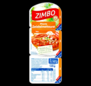 ZIMBO Zwiebelmettwurst 0.99 €