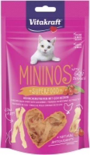 Vitakraft Mininos Superfood Hühnchenstreifen mit Goji Beeren