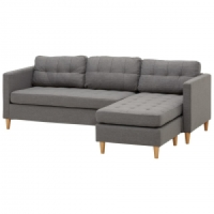 Ecksofa Lomborg (2-Sitzer, Récamiere, grau) 325.00 €