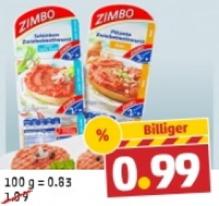 ZIMBO Zwiebelmettwurst 0.99 €