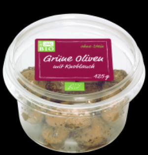 Grüne Oliven mit Knoblauch 2.99 €