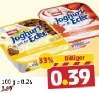 MÜLLER Joghurt mit der Ecke 0.39 €