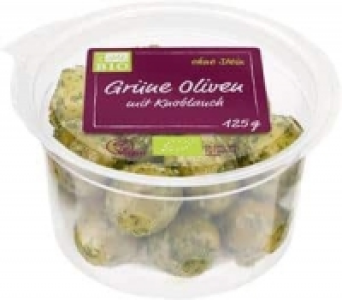 Grüne Oliven mit Knoblauch 3.19 €