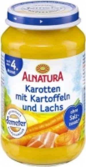 Karotten mit Kartoffeln und Lachs 1.59 €