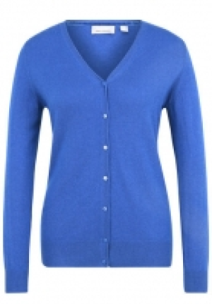 Galeria Seide-Cashmere Strickjacke, V-Ausschnitt, unifarben, Rippbündc 29.99 €