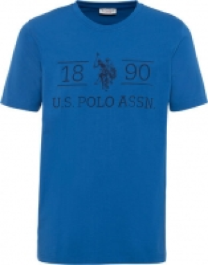 U.S. Polo Assn. Mix und Match Lounge-Shirt, Logo-Print, Rundhals-Aussc