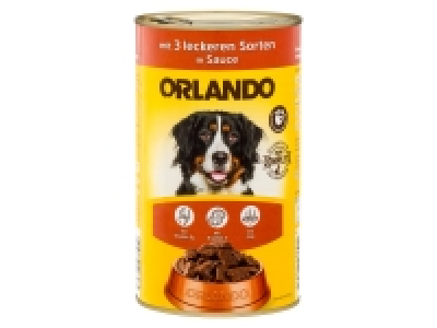 ORLANDO Hundenassnahrung 3 leckere Sorten in Sauce, 6x 1240g 1.39 €