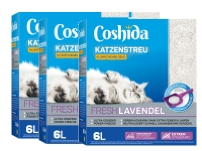 Lidl Coshida COSHIDA Katzenstreu weiß mit Lavendelduft