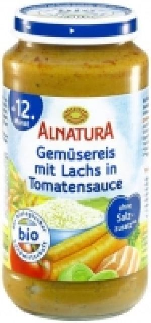 Gemüsereis mit Lachs in Tomatensauce 1.89 €